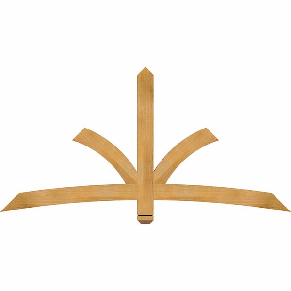 Ekena Millwork Davenport Rough Sawn Timber Gable Bracket, Western Red Cedar, 72"W x 36"H x 2"D x 4"F, 12/12 Pitch GBW072X36X0204DAV00RWR - main